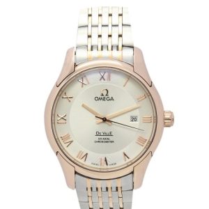 41 MM Rose Gold And White Gold Replica Omega De Ville Hour Vision