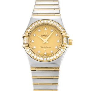 22.5MM Steel & Yellow Gold set with Diamonds Replica Omega Constellation Mini 1267.15.00