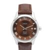 41 MM Steel Brown Baton Replica Omega De Ville Hour