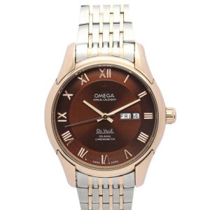 41 MM Rose Gold And White Gold Replica Omega De Ville Hour Vision