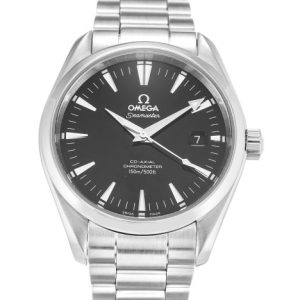 39.2 MM Steel Black Baton Replica Omega Aqua Terra 150m Gents 2503.50.00