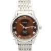 41 MM Steel Brown Baton Replica Omega De Ville Hour Vision